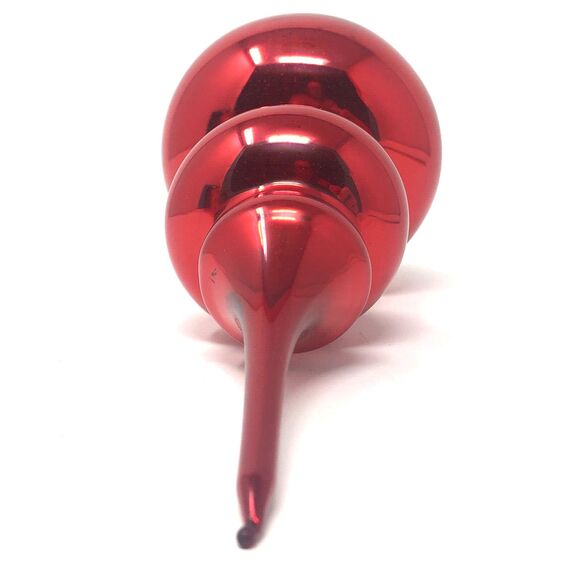 DEPARTMENT 56 Mercury Glass Double Finial Ornament VTG Red 10" with Box - Picture 12 of 12
